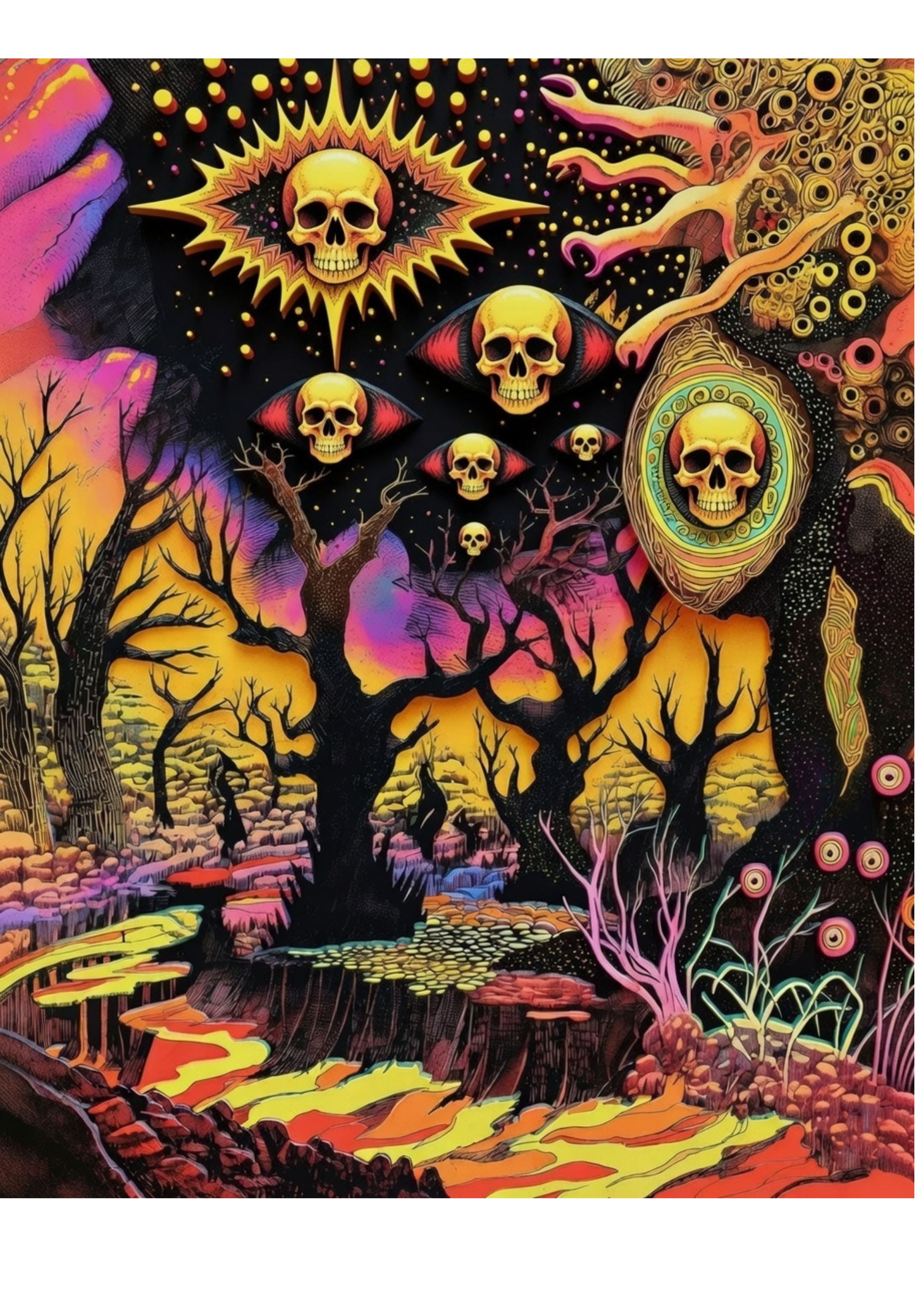 CROP SHIRT WEARABLE ART Jungbusch at night